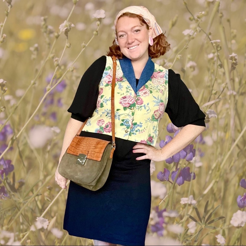 SOLD True Vintage Orvis Floral Vest Size Large